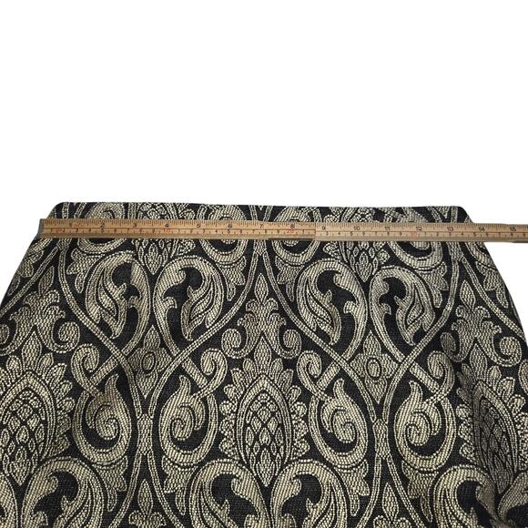 Talbots Collection Womens Size 4 Black Gold Brocade Skirt Baroque‎ Quiet Luxury - Picture 8 of 13